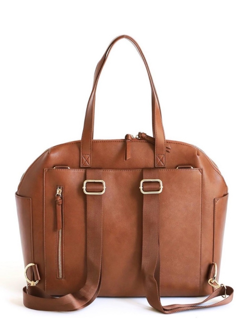 Māden Convertible Carryall Tote - Saddle - Picture 9 of 12